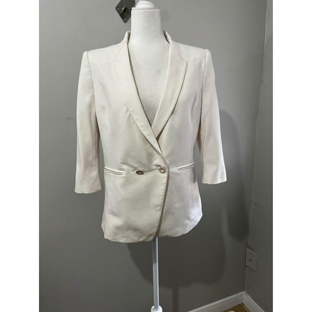 Ted Baker Cream 3/4 Sleeve Blazer Coat Size 4